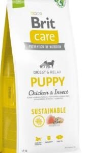 Brit Care Dog Sostenible Puppy Digestive and Relax Pollo e Insecto