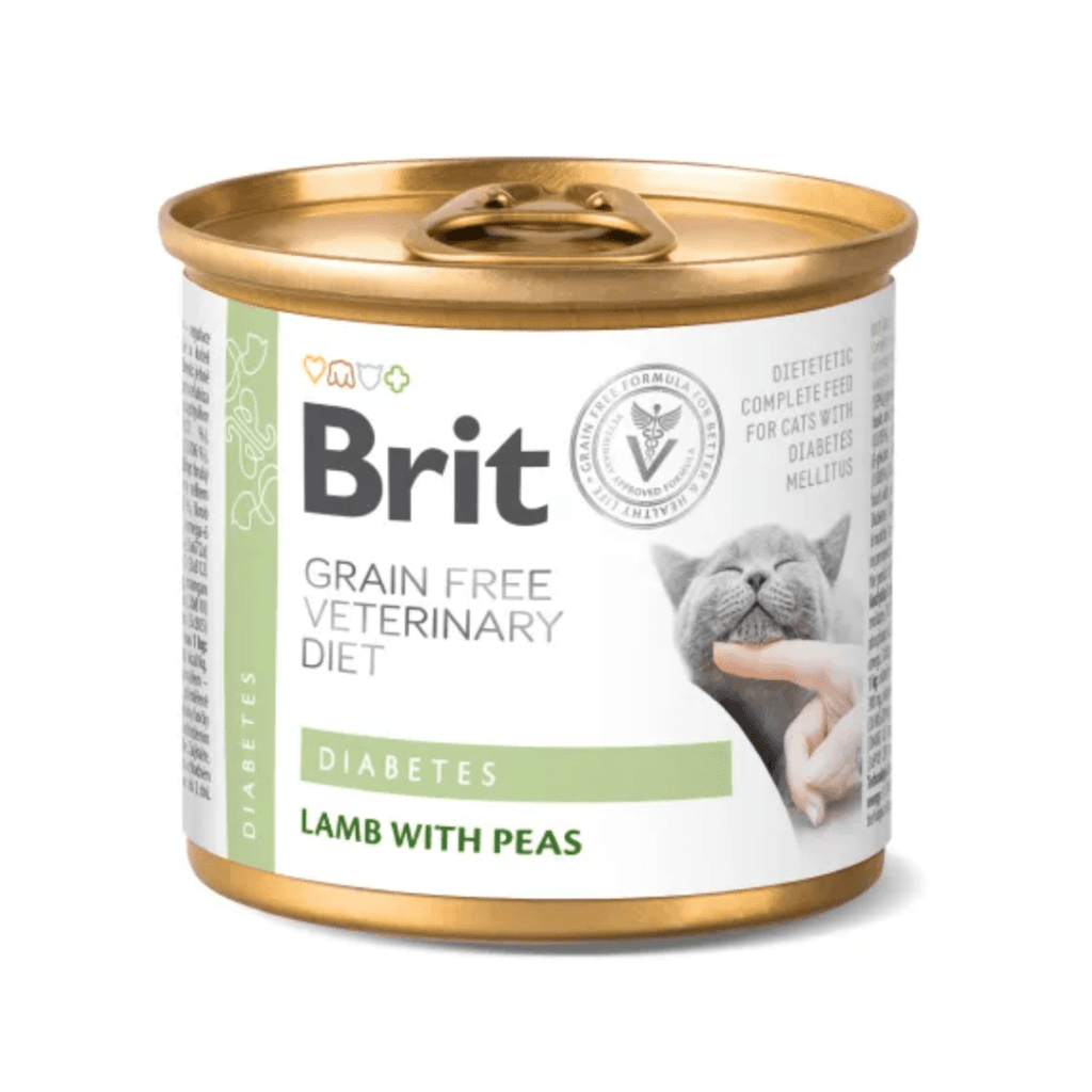 Lata brit para gatos con diabetes