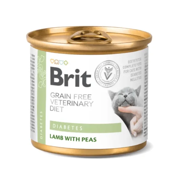 Lata brit para gatos con diabetes