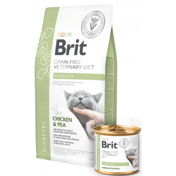 Pienso brit veterinario para gatos diabeticos