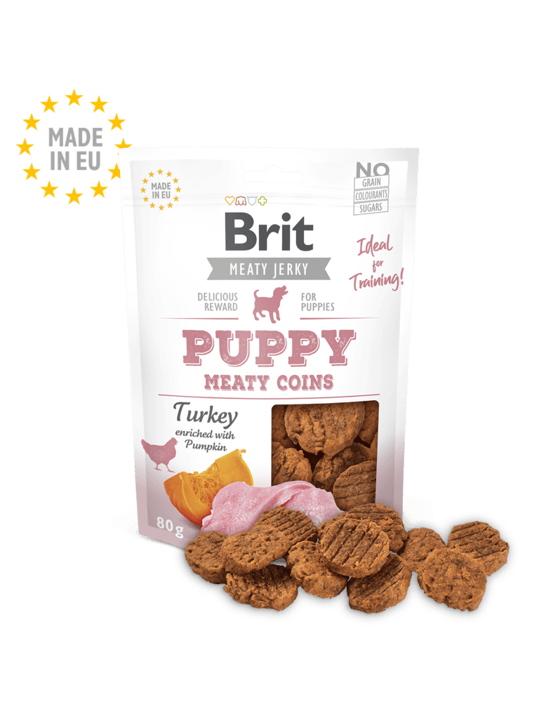 762 Brit Jerky Snack Pavo Meaty coins para cachorros