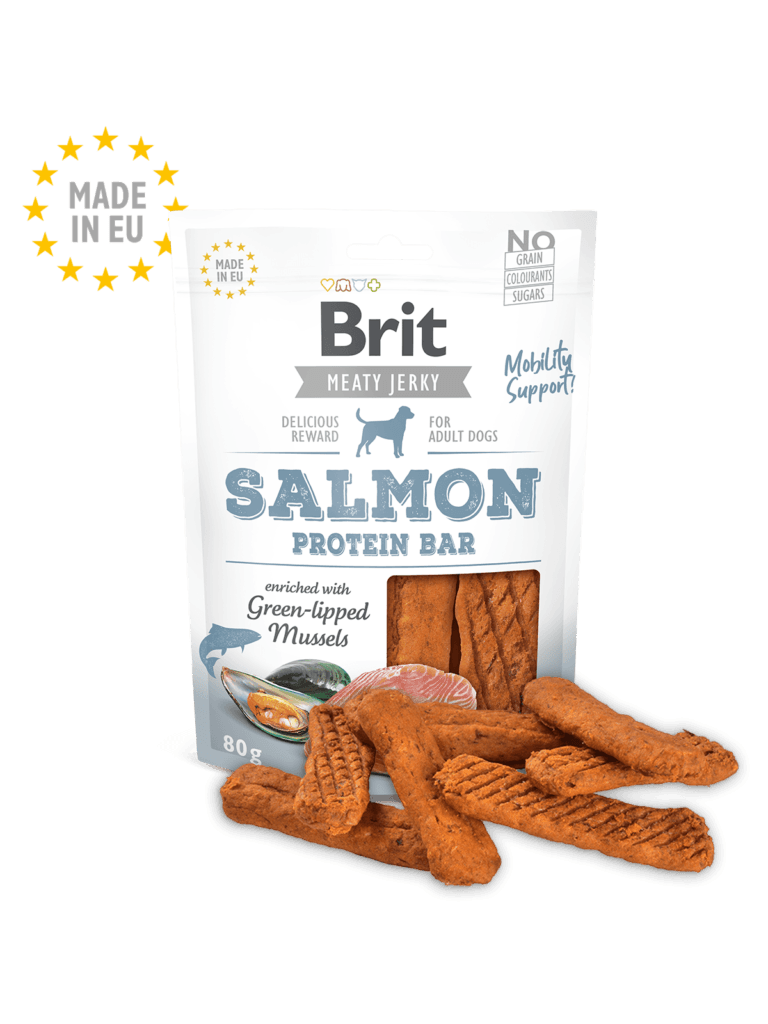 751 Brit Jerky Snack Salmon Protein Bar 80gr