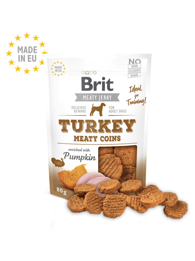 760 Brit Jerky Snack Pavo Meaty coins 80gr