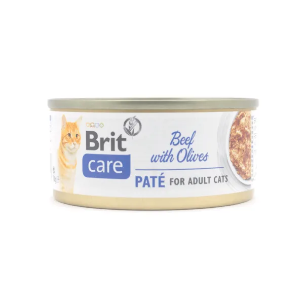 Brit Care Cat Paté Ternera con olivas 85gr x 24u