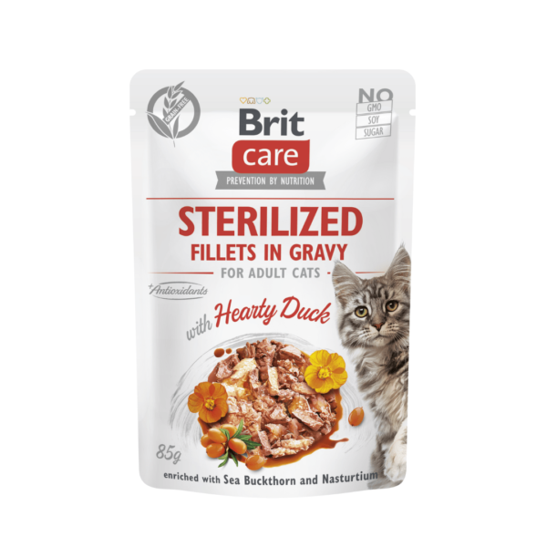 brit care comida humeda para gatos pato