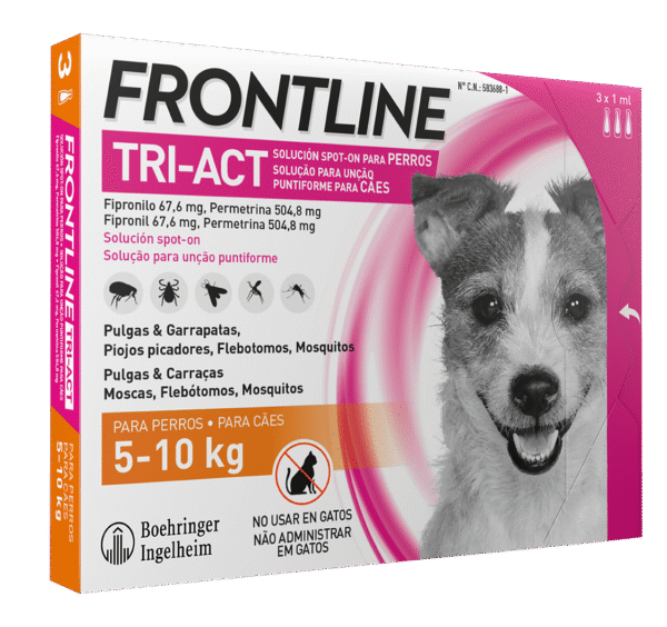 Frontline Tri Act 3 Pipetas para 5 a 10kg