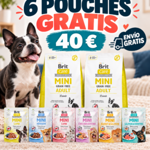 Pack Brit Care Mini Adult Cordero con 2 sacos y 6 pouches gratis